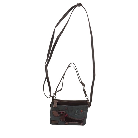 CHALA Handbags Convertible Crossbody dachshund Weiner Dog Indigo NWT 8x6" - Picture 7 of 8